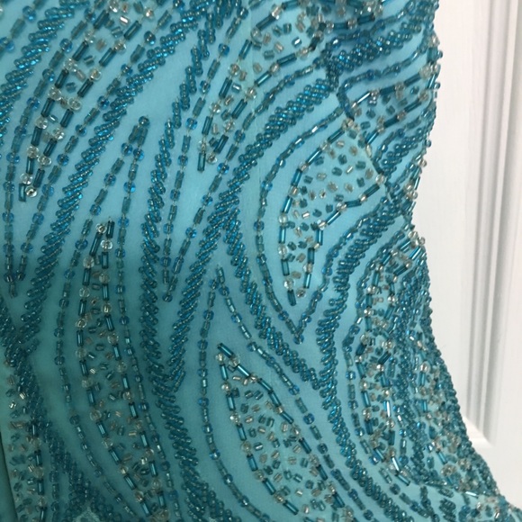 Sky Blue prom ball gown - Picture 4 of 5